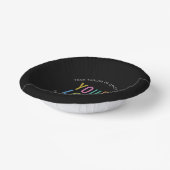 Black Paper Bowls Custom Logo Printed Disposable ペーパーボウル (傾斜あり)