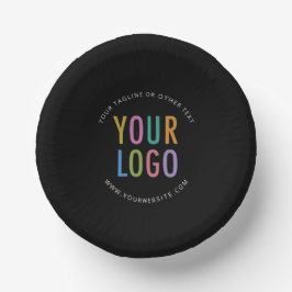 Black Paper Bowls Custom Logo Printed Disposable ペーパーボウル