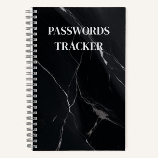 BLACK PASSWORDS TRACKER NOTEBOOK ノートブック