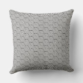 Black Pattern Line Cube Geometry Simple クッション (裏面)
