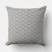 Black Pattern Line Cube Geometry Simple クッション (正面)