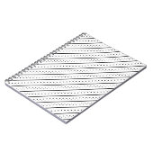 Black Pattern Line Dots Geometry ノートブック (左側)