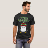 Black Penguin Costume Kids Merry Christmas For Gir Tシャツ (正面フル)