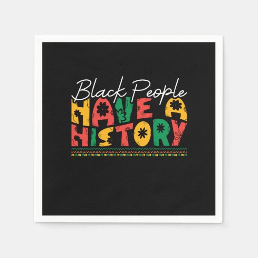 black_people_have_a_history_02 スタンダードカクテルナプキン (正面)
