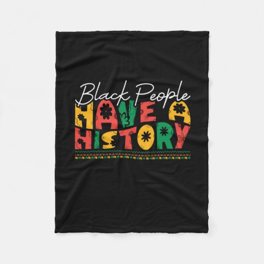 black_people_have_a_history_02 フリースブランケット (正面)