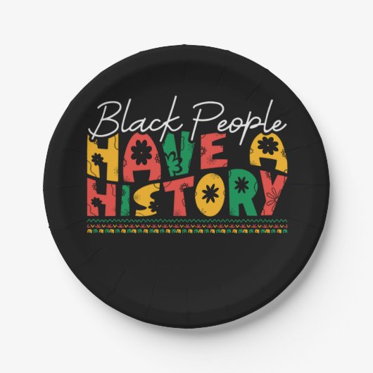 black_people_have_a_history_02 ペーパープレート (正面)