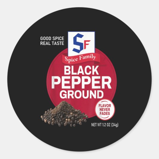 Black Pepper Ground Sce Group Family Matching Hall ラウンドシール (正面)