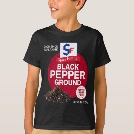 Black Pepper Ground Sce Group Family Matching Hall Tシャツ (正面)