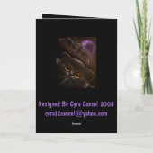 BLACK PERSIAN CAT BAT HALLOWEEN NIGHT 3 カード (裏面)