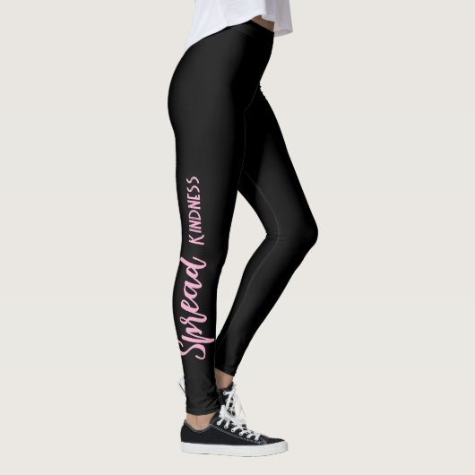 Black Personalized Leggings Spread Kindness レギンス (右)