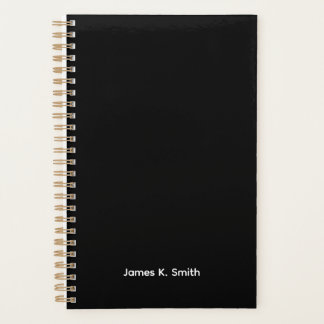 Black Personalized Men's Planner プランナー手帳
