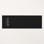 Black Personalized Monogram Custom Name ヨガマット (正面(横))