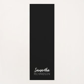 Black Personalized Monogram Name ヨガマット (正面)