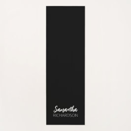 Black Personalized Monogram Name ヨガマット