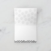 Black Pet Paw Prints Custom Monogram Cute ノートカード (内部)