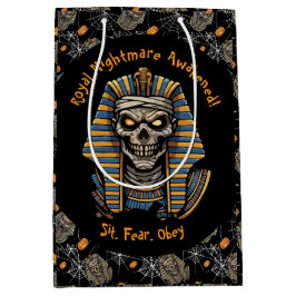 🖤 Black Pharaoh Mummy Gift Bag 🎃👑 ミディアムペーパーバッグ