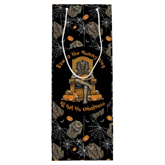 🖤 Black Pharaoh Mummy Gift Bag 🎃👑 ワインギフトバッグ (裏面)