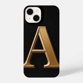 “Black Phone Case with Bold ‘A’ – Sleek, Trendy iPhone 14ケース