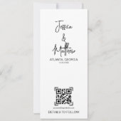 Black Photo Booth Bookmark w QR code Wedding (裏面)