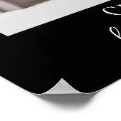 Black Photo Collage Graduation Party Sign ポスター (角)