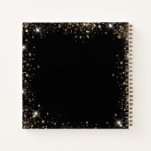 Black photo diamonds inspirational quote ノートブック (裏面)