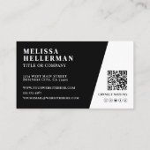 Black Photo QR Code Logo 名刺 (裏面)