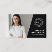 Black Photo QR Code Logo 名刺 (正面)