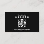Black Photo Social Media Networking Icons 名刺 (裏面)