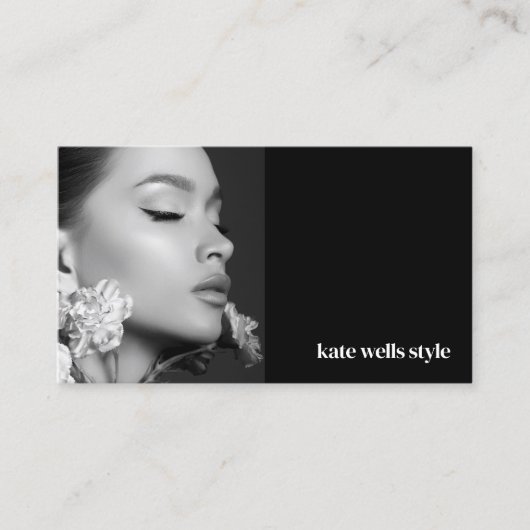 Black Photo Social Media Networking Icons 名刺 (正面)