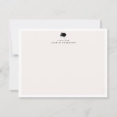 Black Piano Minimalist Music Note Card ノートカード (正面)