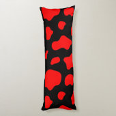 Black Pillow with Red Spots. ボディピロー (裏面 (縦))