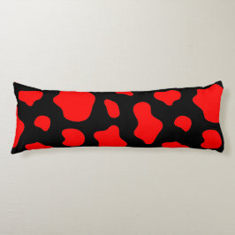 Black Pillow with Red Spots. ボディピロー