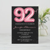 Black Pinkバルーングラムギターター 92歳の誕生日 招待状 (スタンド正面)
