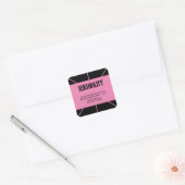 Black Pink キャンドル商品 スクエアステッカー スクエアシール (封筒)