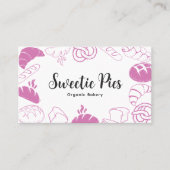 Black & Pink Baking & Cooking Bakery Illustration 名刺 (正面)