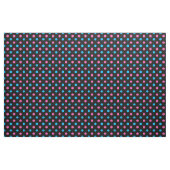 Black Pink Blue Polka Dot Pattern ファブリック (ヤード)