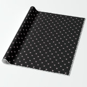 Black & Pink Bow Gift Wrapping Paper ラッピングペーパー (アンロールド)