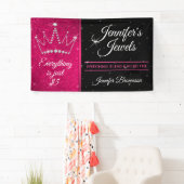 Black Pink Crown Jewelry Consultant retail 横断幕 (インサイチュ)