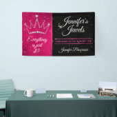 Black Pink Crown Jewelry Consultant retail 横断幕 (トレードショー)