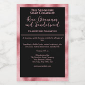 Black Pink foil waterproof cosmetics bottle label フードラベル (シングルラベル)