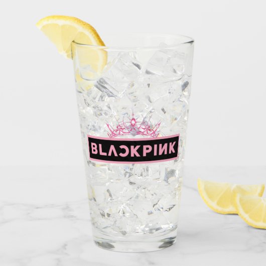 Black Pink Glass Cup タンブラーグラス (アイス正面)