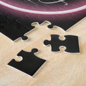 Black Pink Glowing Quote ジグソーパズル (側面)