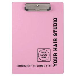 Black Pink Hair Salon Logo Pro clipboard クリップボード