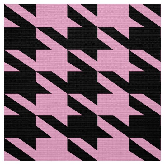 Black & Pink Houndstooth Seamless Pattern ファブリック (見本)
