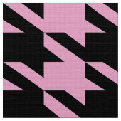 Black & Pink Houndstooth Seamless Pattern ファブリック (クローズアップ)