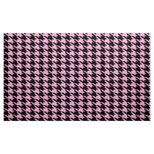 Black & Pink Houndstooth Seamless Pattern ファブリック (ヤード)