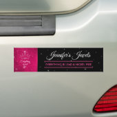 Black Pink Jewelry Consultant business logo バンパーステッカー (車上)