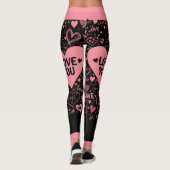 Black & Pink 'LOVE YOU' グラフィックレギンス レギンス (裏面)