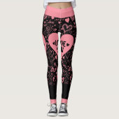 Black & Pink 'LOVE YOU' グラフィックレギンス レギンス (正面)