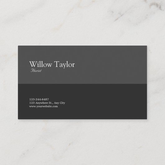 Black Pink Peony Floral Gold Scroll 名刺 (裏面)